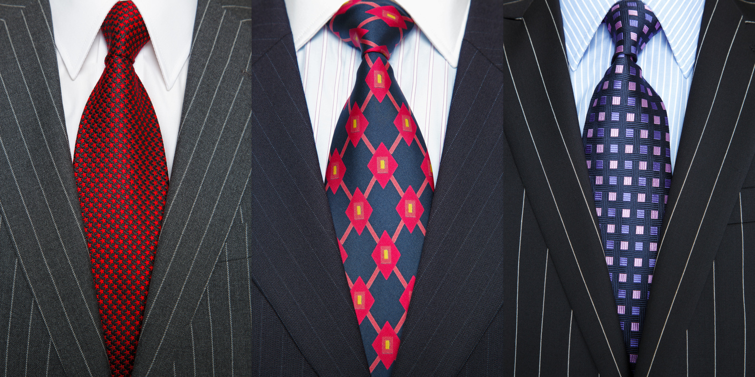 Pinstripe suits and ties